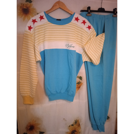 Tuta Garzata Binaghi Grifone Taglia L Maglia e Pantalone Azzurro  Vintage Nuovo