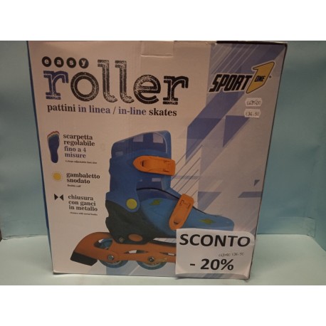 Roller easy in linea con scarponcino Blu  N 31-34 Sport 1 Vintage Nuovo