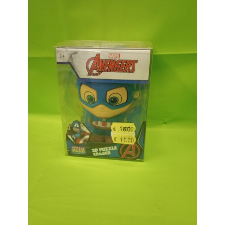 Marvel Avengers Captain America Puzzle Palz 3DPuzzle Eraser Gomma da cancellare