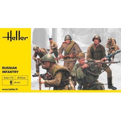 Russian USSR Infantry WW2 - 1:72 plastic figures (Soldatini) Heller New 49603