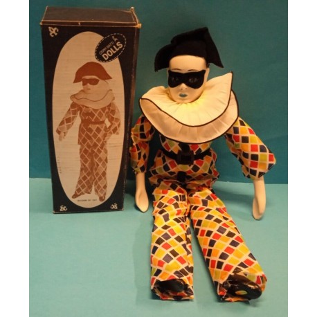 Arlecchino Flessibile Porcellana e Raso 38 cm. Ceppi Ratti Vintage Nuovo 