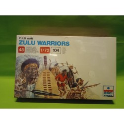 Zulu Warriors Soldiers 104 plastic miniatures 1/72 ESCI