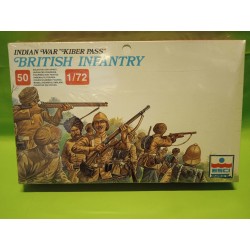 British Infantry Indian War  Soldiers 232 plastic miniatures 1/72 ESCI