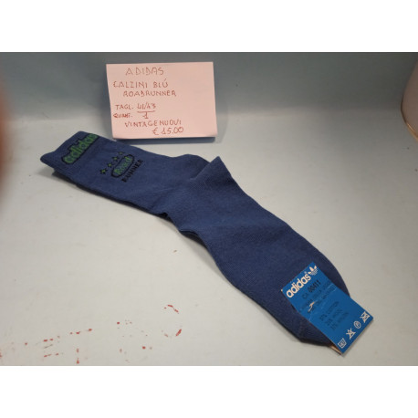 Calze Road Runner Blu Cotone/ Lana/ Nylon Taglia  41/43 Adidas  Vintage 