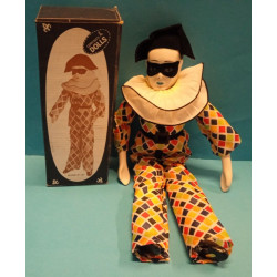 Arlecchino Flessibile Porcellana e Raso 38 cm. Ceppi Ratti Vintage Nuovo 