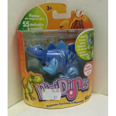 Digi Dinos - Stegosauro - Azzurro il Dinosauro che interagisce Silverlit