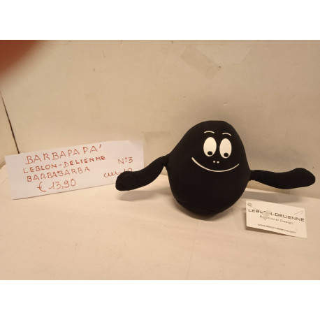 Barbapapà Barbabarba Nero calamitato di Tessuto Leblon Delienne Alto 10 cm 