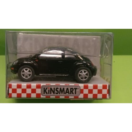 VW New Beetle (black) pullback mechanism 1/64 ca (diecast-metal) Kinsmart
