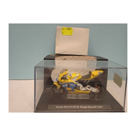 Honda RC211V -3 M Biaggi Moto GP 2003 Die Cast Model Scala 1/24 Bike IXO
