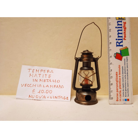 Temperamatite in Metallo Antica Lampada ad olio Collezionismo Nuovo Vintage