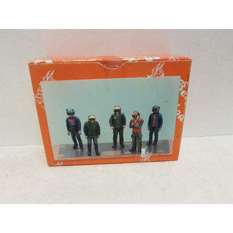 Deck Crew Figures 5 Metal Soldiers  1/48 N°P003 Belgo Models