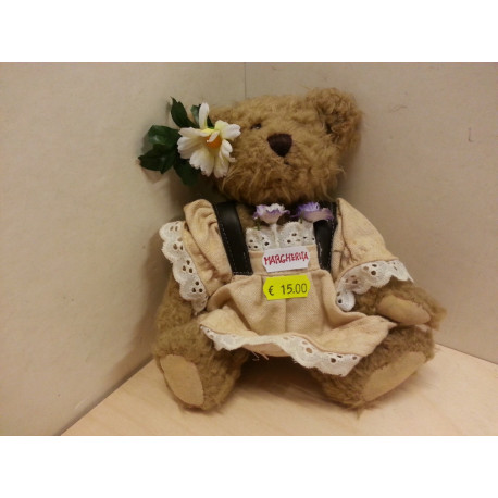 Peluche Orsacchiotta con Vestitino  Misura Piccola Vintage