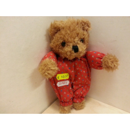 Peluche Orsacchiotto  con tutina Misura Piccola Vintage