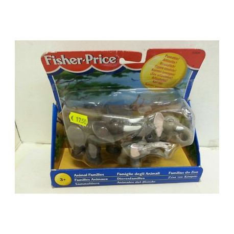 Animal Familles Famiglia di Animali Zoo Elefanti Personaggi Fisher Price 