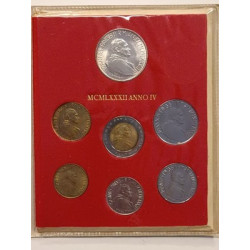 Vaticano Serie Divisionale 1982 Anno IV Giovanni Paolo II 7 Monete + Argento FdC