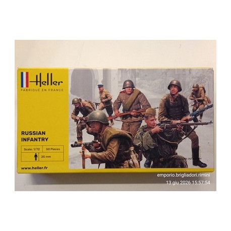 Heller 1/72 Russian Infantry Fanteria Russa Soldatini Plastica 50 Pz art.49603