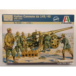 Italeri 6165 1/72 Italian Cannone da 149/40 with Crew Soldatini Artiglieria WWII