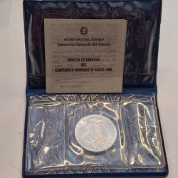 500 Lire Argento 1986 MONDIALI CALCIO MESSICO FDC Confezione Originale Zecca IPZ