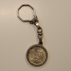 Portachiavi Vintage Moneta 500 Lire Argento 1961 Quadriga Unità d'Italia Epoca A