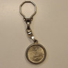 Portachiavi Vintage Moneta 500 Lire Argento 1961 Quadriga Unità d'Italia Epoca D