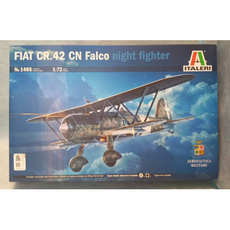 ITALERI 1485 Fiat CR.42 CN Falco Night Fighter 1:72 Aereo WW2 Aeronautica Nuovo