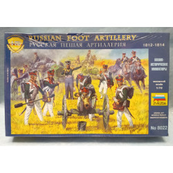 Zvezda 8022 Russian Foot Artillery 1812-1814 Artiglieria Napoleonica 1/72 Nuovo