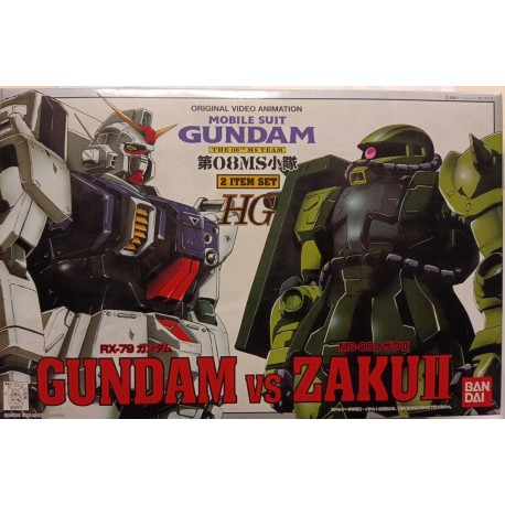 Gundam HG  Rx79 vs Zaku Ms06J - Model Kit Bandai (Due Modelli inclusi) 1:144