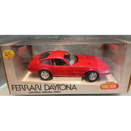 TECHNO GIODI 1/18 Ferrari Daytona 365 GTB/4 Berlina 1969 Red Vintage Made Italy