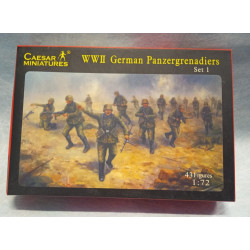 Caesar Miniatures WWII German Panzergrenadiers Set 1 1/72 Soldatini Nuovi