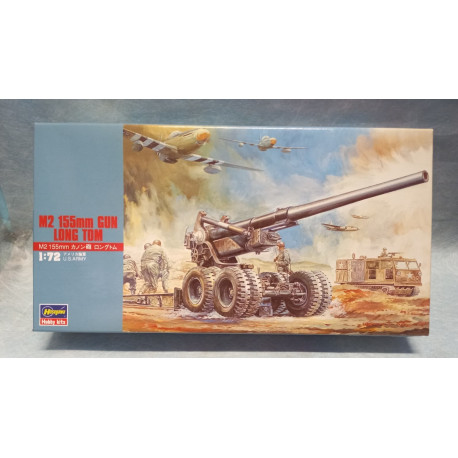 US 155mm Gun Long Tom WW2 - Model Plastic Kit 1:72 Hasegawa Mt2
