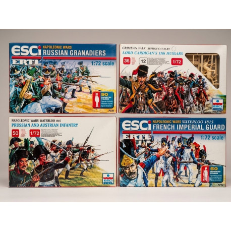 Lotto di 4 Scatole Soldatini ESCI / ESCI-ERTL in Scala 1/72 NAOPEONIC WARS