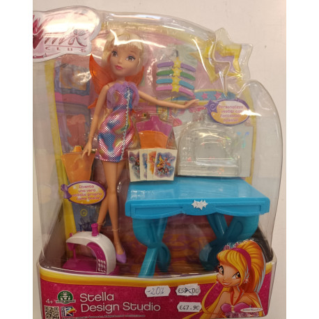 WINX CLUB Stella Design Studio Playset Bambola GIOCHI PREZIOSI Scatola Rovinata