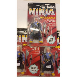 LOTTO 3x LORD TAKA Ninja Warriors Enemies of Evil HASBRO 1986 BLISTER MOC