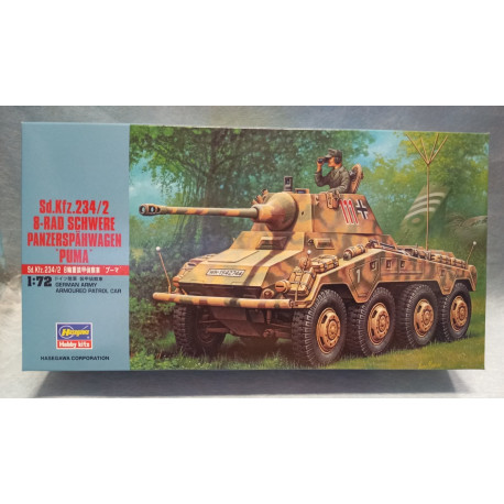 Sd.Kfz 234/2 PUMA Germany WW2 - Model Plastic Kit 1:72 Hasegawa Mt52