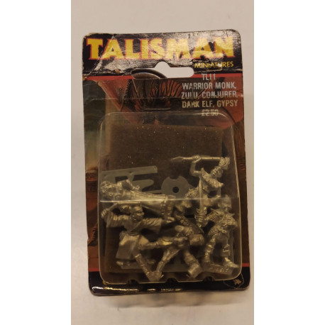 Talisman Miniatures TL11 Warrior Monk Zulu Conjurer Dark Elf Gypsy Citadel Blist