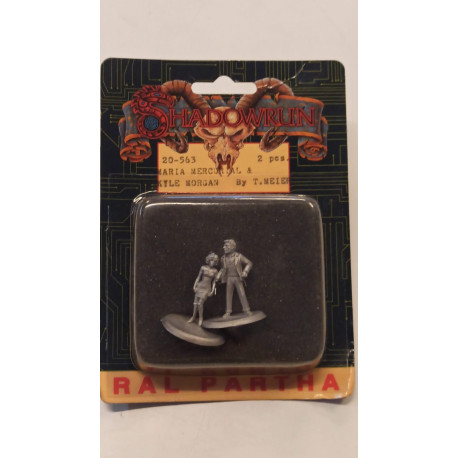 Shadowrun 20-563 Maria Mercurial & Kyle Morgan Ral Partha Blister Vintage