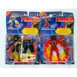 LOTTO 2 KENNER PREDATOR Vintage Action Figures LAVA PLANET + SCAVAGE MOC NOS 90s