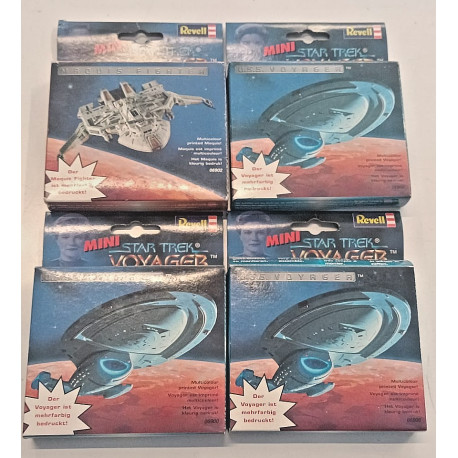 Lotto 4 mini Astronavi Star Trek Voyager Revell 1996 (new)