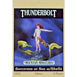 Sorceress at Sea w/Shells 54 mm Girl 3d Thunderbolt Mountain Miniature KIT