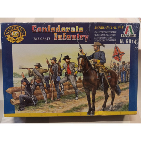 Confederate Infantry Sudisti ACW Figures 51 pcs. 1/72 N°6014 Italeri