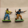 SOLDATINI BRITAINS DEETAIL lotto Due Cowboys 1971 base quadrata Made in England