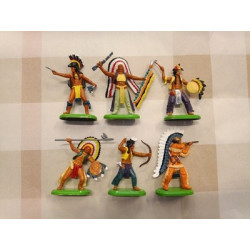 SOLDATINI BRITAINS DEETAIL 6 Indiani del West base tonda Made in Cina