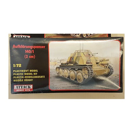 Aufklarungspanzer 140/1 2 cm. Plastic Model Kit 1/72 Attack Hobby Kits N°72805