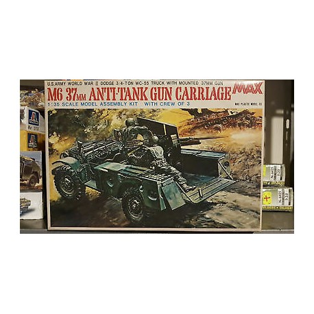 M6 37mm Anti Tank  Gun Carriage Plastic Model Kit Max 1/35 N°35040700