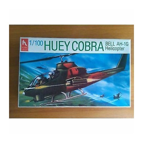 Hobby Craft Huey Cobra BELL AH-1G Helicopter Plastic Model Kit 1/100 - Vintage