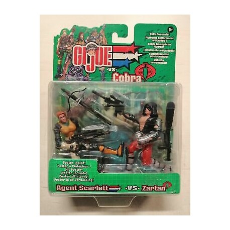 Gi Joe Vs Cobra - Agent Scarlett Vs Zartan - Action figure - Hasbro - 10 cm. 