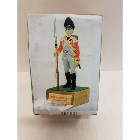 Soldatino in metallo in kit di montaggio Granatiere inglese 1/32 N° 501 Soldat