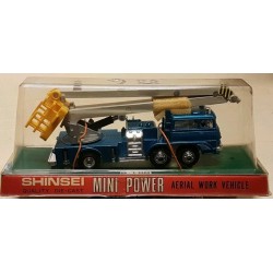 Shinsei Mini Power Aerial Work Vehicle scale app.1/80 die cast metal Japan '70