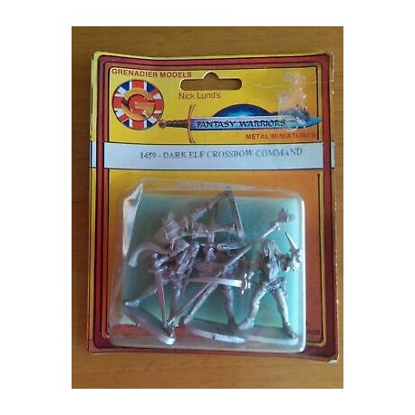 Fantasy Warriors - Dark Elf Crossbow Command - 1459 - Metal Miniatures 28 mm