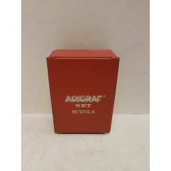 Adigraf  Set Scuola Adica Pongo 4 Pennini, 1 Rullo,1Gomma e 2 Tempere Anni '60  
